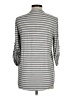 Calvin Klein Stripes Gray 3/4 Sleeve Blouse Size M - photo 2