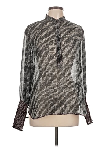 Rag & Bone Long Sleeve Silk Top (view 1)