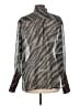 Rag & Bone 100% Silk Animal Print Gray Black Long Sleeve Silk Top Size L (estimated) - photo 2