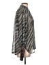 Rag & Bone 100% Silk Animal Print Gray Black Long Sleeve Silk Top Size L (estimated) - photo 4