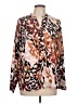Hope & Harlow 100% Polyester Animal Print Brown Long Sleeve Blouse Size L - photo 1