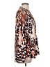 Hope & Harlow 100% Polyester Animal Print Brown Long Sleeve Blouse Size L - photo 4