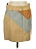 Zara SRPLS Color Block Tan Leather Skirt Size S - photo 1