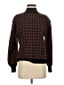 Dee Elly Checkered-gingham Brown Turtleneck Sweater Size XS - photo 1