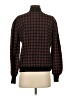 Dee Elly Checkered-gingham Brown Turtleneck Sweater Size XS - photo 2
