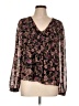 1.State 100% Polyester Black Long Sleeve Blouse Size L - photo 1