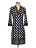 Laundry by Shelli Segal Houndstooth Blue Casual Dress Size 2 Petite - photo 1
