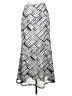 Andria Lieu Chevron-herringbone Silver Casual Skirt Size S - photo 2