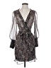 Lenny B. 100% Polyester Floral Gray Cocktail Dress Size 2 - photo 1