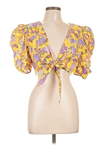 Hemant & Nandita Short Sleeve Blouse (view 1)