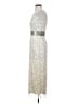 Mac Duggal 100% Polyester Metallic Silver Cocktail Dress Size 2 - photo 5