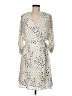 Habitual 100% Polyester Print Ivory Cocktail Dress Size Med (2) - photo 1