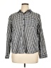 Eden & Olivia Houndstooth Gray Long Sleeve Button-Down Shirt Size XL - photo 1