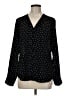 Express 100% Polyester Polka Dots Black Long Sleeve Blouse Size M - photo 1
