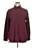 Unbranded Solid Burgundy Long Sleeve Button-Down Shirt Size XL (estimated) - photo 1