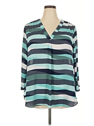 a.n.a. A New Approach 3/4 Sleeve Blouse (view 1)