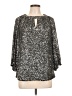 Vince Camuto Metallic Silver 3/4 Sleeve Blouse Size L - photo 1