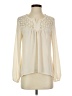 Monteau 100% Polyester Ivory Long Sleeve Blouse Size S - photo 1
