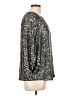Vince Camuto Metallic Silver 3/4 Sleeve Blouse Size L - photo 4