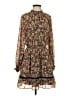 Lost + Wander 100% Polyester Paisley Brown Casual Dress Size S - photo 1