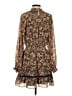 Lost + Wander 100% Polyester Paisley Brown Casual Dress Size S - photo 2