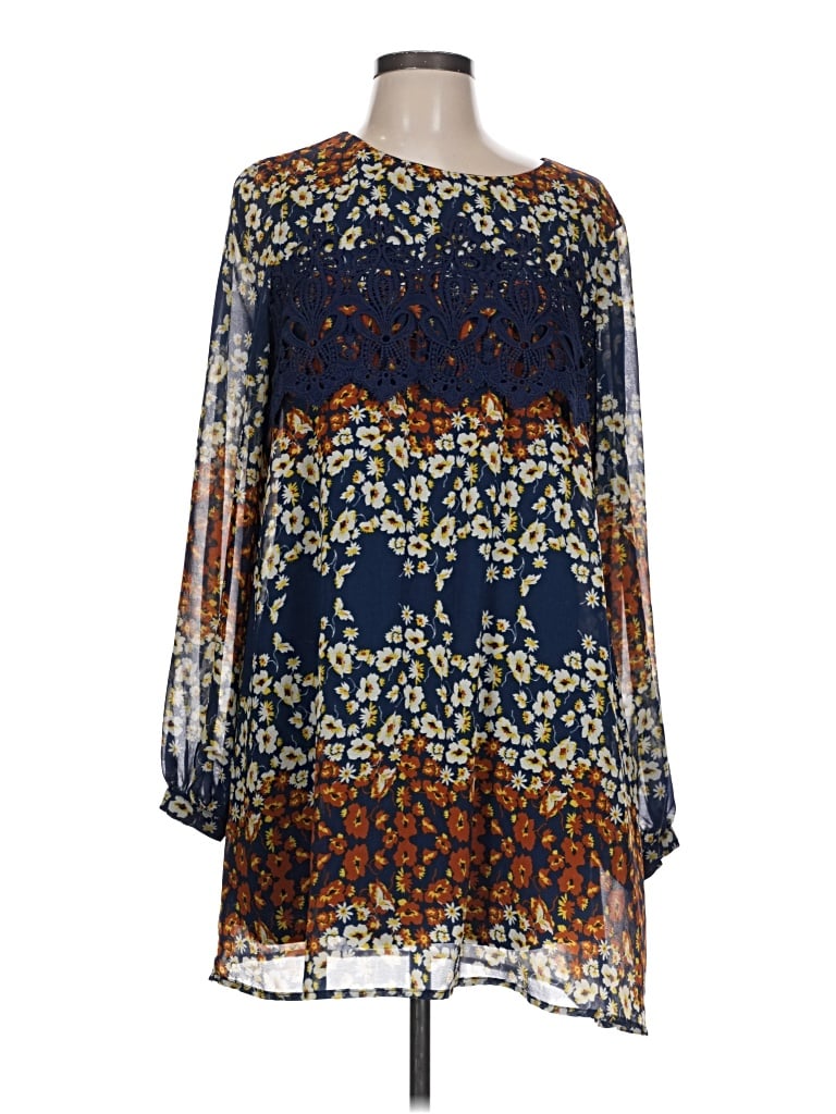 Pre-owned As U Wish Casual Dress In Blue