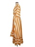 Unbranded 100% Polyester Stripes Orange Casual Dress Size S - photo 5