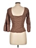 Gimmicks Brown 3/4 Sleeve Top Size L - photo 2