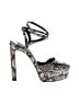 ASOS Animal Print Silver Ivory Heels Size 7 - photo 1