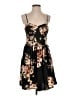 Xhilaration 100% Polyester Floral Black Cocktail Dress Size S - photo 1
