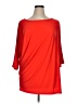 IMAN Red 3/4 Sleeve Top Size 1X - photo 1
