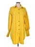 clothes Yellow 3/4 Sleeve Button-Down Shirt Size L - photo 1