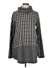 MTS Checkered-gingham Gray Turtleneck Sweater Size L - photo 1