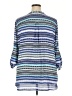 Roz & Ali 100% Polyester Blue 3/4 Sleeve Blouse Size 2X - photo 2