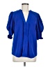 Unbranded 100% Polyester Blue 3/4 Sleeve Blouse Size M - photo 1