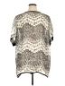 Cj Banks 100% Polyester Animal Print Silver Short Sleeve Blouse Size 1X - photo 2