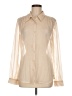 Dialogue 100% Polyester Ivory Long Sleeve Blouse Size M - photo 1