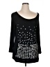 Sport Collection Stars Black 3/4 Sleeve Top Size XL - photo 1