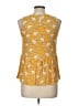 TU 100% Viscose Yellow Sleeveless Blouse Size 10 - photo 2