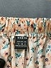 Shein 100% Polyester Floral Ivory Shorts Size 6 - photo 3