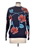 Shein Floral Blue Pullover Sweater Size L - photo 1