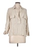Max Studio Tan 3/4 Sleeve Button-Down Shirt Size L - photo 1
