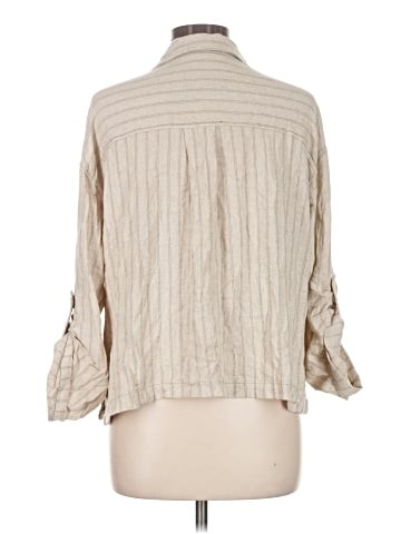 Max Studio 3/4 Sleeve Button-Down Shirt (view 2)