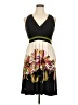 Evan Picone Graphic Black Cocktail Dress Size 14 Petite - photo 1