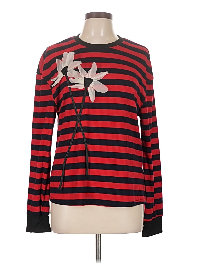 Pre-owned Shein Long Sleeve T-shirt In Red