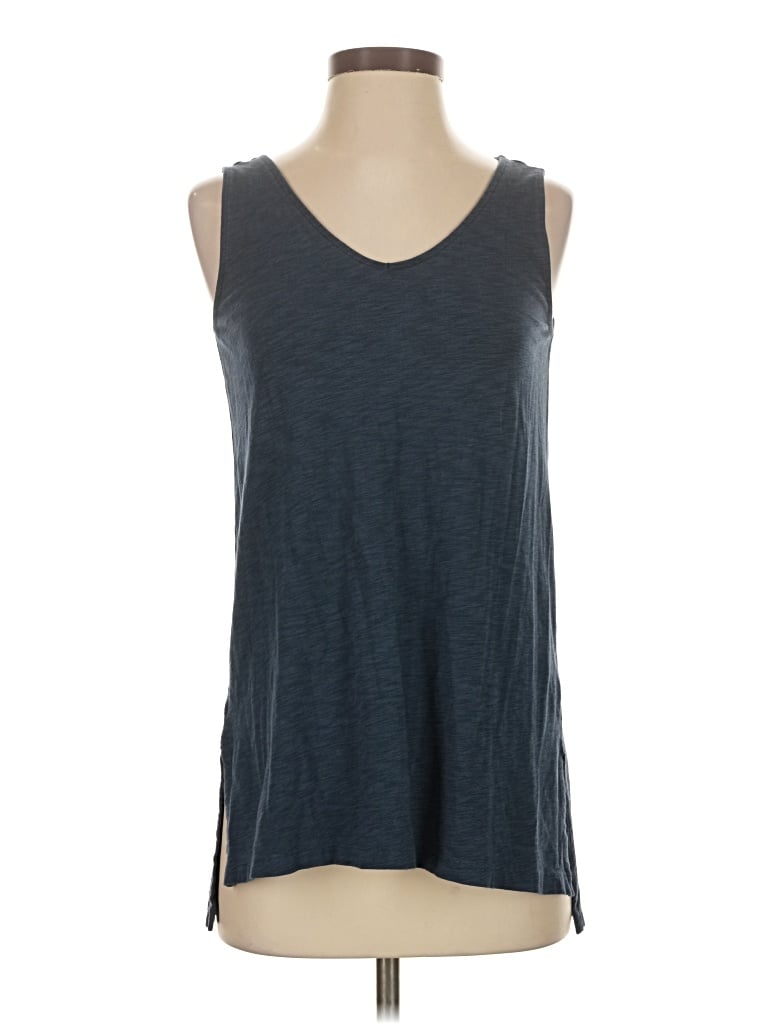 Pre-owned Nicole Miller Tank Top Gray Halter Neckline Tops