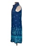 Notations 100% Rayon Paisley Blue Casual Dress Size S - photo 5