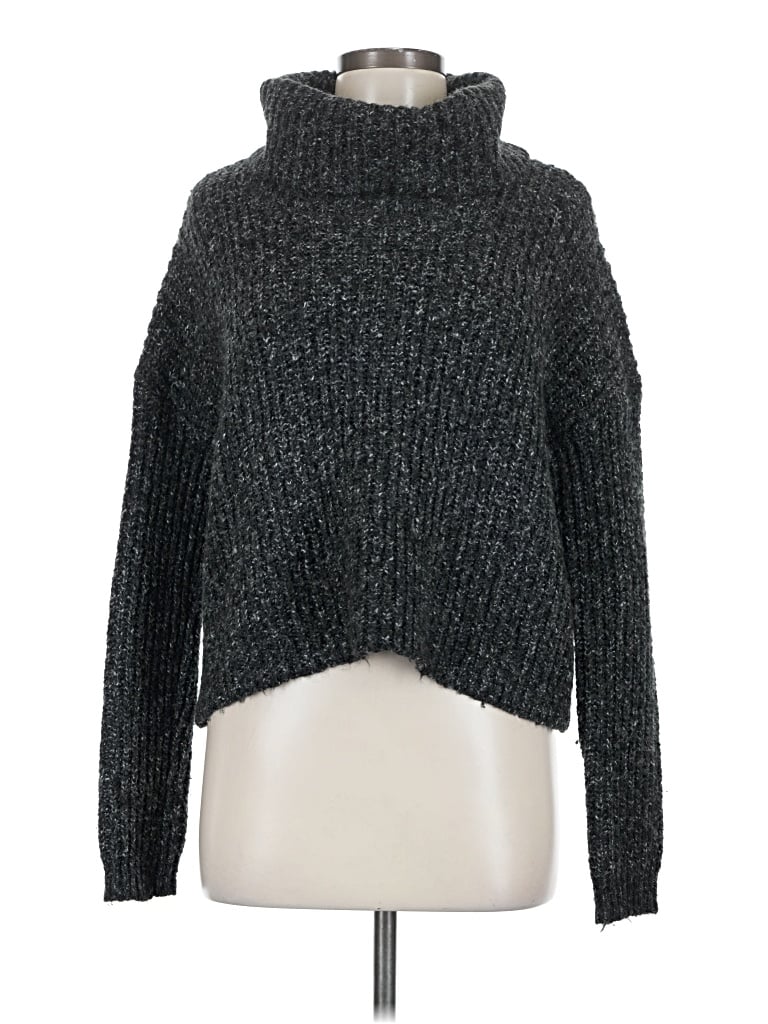 Pre-owned Forever 21 Turtleneck Sweater In Gray