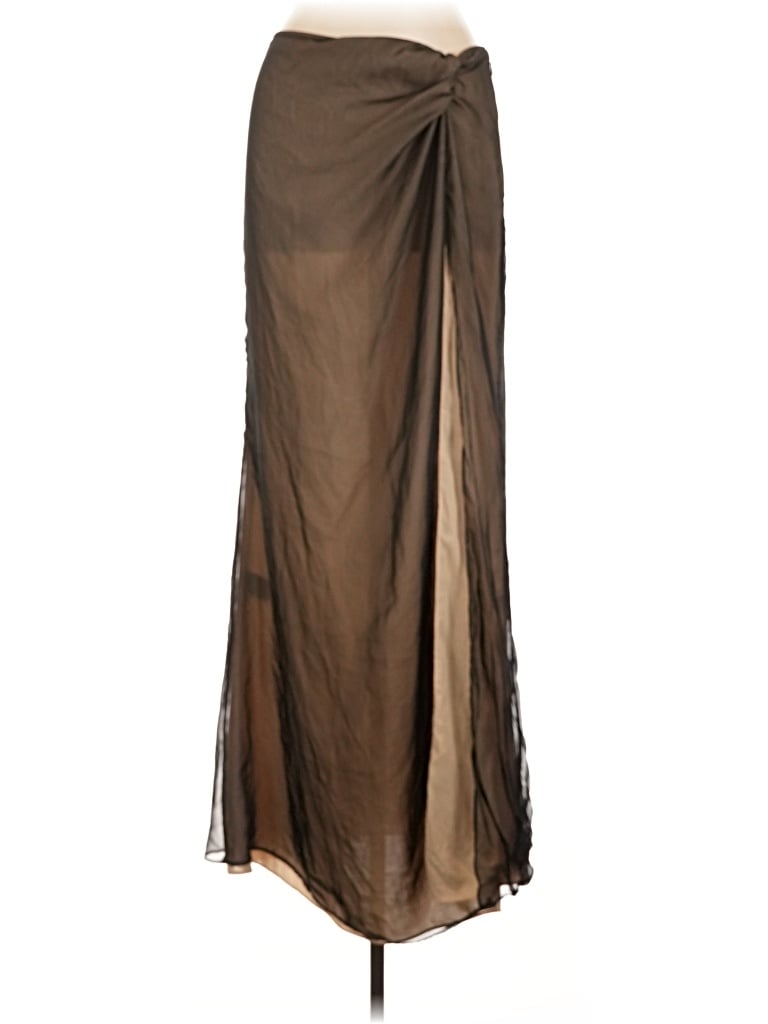 Pre-owned Nbd Formal Skirt In Brown