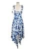 Alexis 100% Polyester Print Blue Casual Dress Size M - photo 2